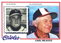 1978 Topps Baseball Cards      211     Earl Weaver MG DP